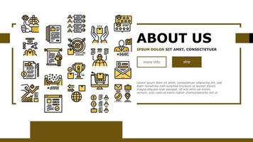 About Us Presentation Landing Header Vector