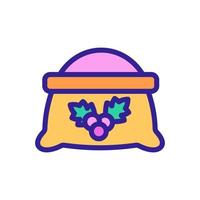 sack of hawthorn icon vector outline illustration