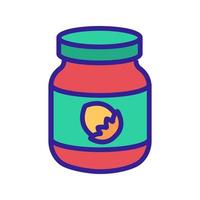 nut paste in jar icon vector outline illustration