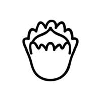 cobnut icon vector outline illustration