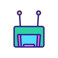 terrestrial television receiver icon vector outline illustration