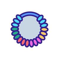 elastic with strung beads icon vector outline illustration