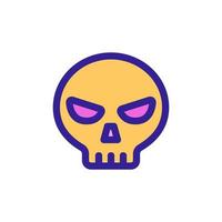 skull icon vector. Isolated contour symbol illustration vector