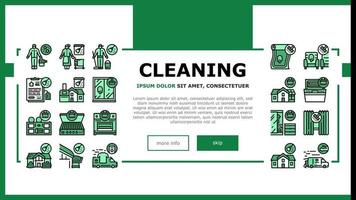 Cleaning Building And Equipment Landing Header Vector