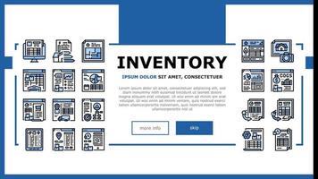 Inventory Analytics And Report Landing Header Vector