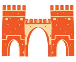 siegestor hito histórico de munich en estilo de diseño plano png