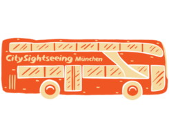 visite en bus de munich dans un style design plat png