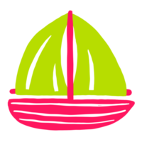 zeilboot grafisch element illustratie png