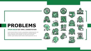 Social Public Problems Worldwide Landing Header Vector