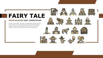 Fairy Tale Magical Story Book Landing Header Vector