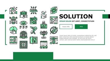 Solution Business Problem Task Landing Header Vector