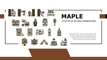 Maple Syrup Delicious Liquid Landing Header Vector