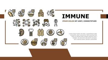 Immune System Disease And Treat Landing Header Vector