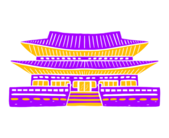 grafikelementillustration des gyeongbokgung-palastes png