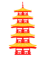 templo sensoji en estilo de diseño plano png