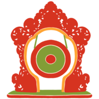 Balinese Gong Graphic Element Illustration png