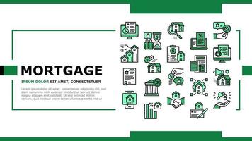 Mortgage Real Estate Landing Header Vector