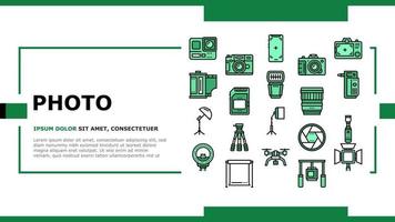 Photography Device Landing Header Vector