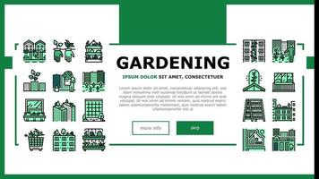 Urban Gardening Eco Landing Header Vector