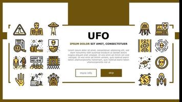 Ufo Guest Visiting Landing Header Vector