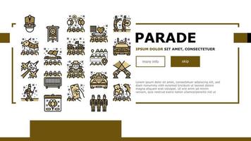 Parade Celebration Festival Event Landing Header Vector