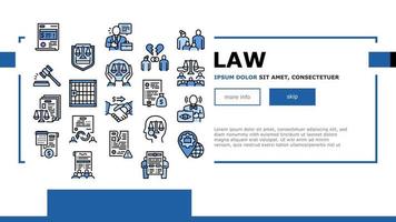 Law Justice Dictionary Landing Header Vector