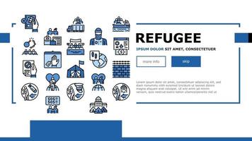 Refugee From Problem Landing Header Vector