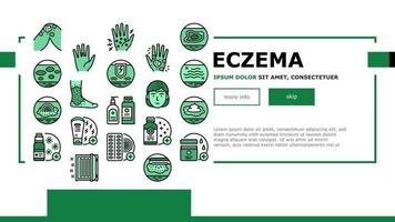 vector de encabezado de aterrizaje de tratamiento de enfermedad de eccema