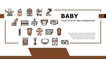 Baby Shop Selling Tool Landing Header Vector