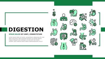 Digestion Disease And Treatment Landing Header Vector