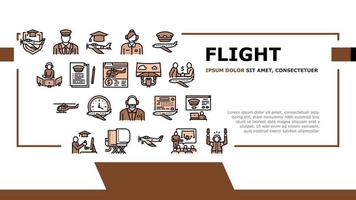 Flight School Educate Landing Header Vector