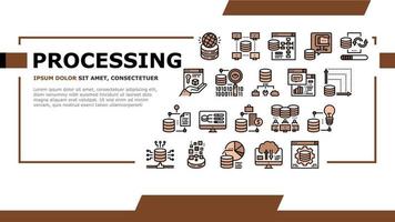 Digital Processing Landing Header Vector