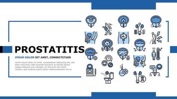 Prostatitis Disease Landing Header Vector