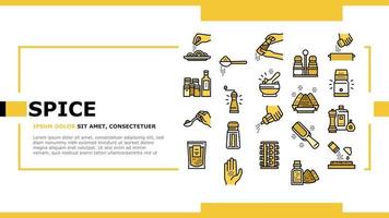 Spice Condiment Herb Landing Header Vector