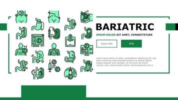 vector de encabezado de aterrizaje de cirugía bariátrica