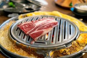 grilled meat in Korean style or Korean BBQ photo