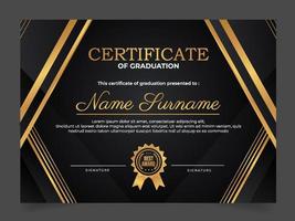 Education Graduation Certificate Template vector