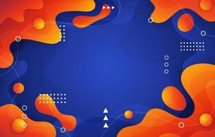 Fluid Gradient Blue Orange Background vector