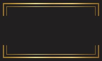 Black luxury banner. Golden text on black square label frame.  background. Vector illustration.