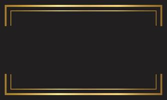 Black luxury banner. Golden text on black square label frame.  background. Vector illustration.