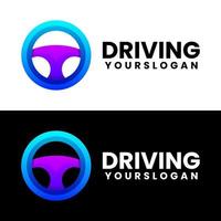 driving gradient logo design vector