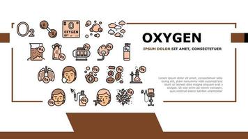 Oxygen O2 Chemical Landing Header Vector