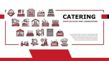 Catering Food Service Landing Header Vector