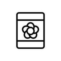 flower seeds icon vector outline illustration