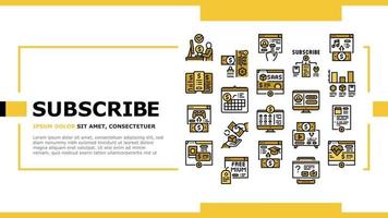 Subscription Content Landing Header Vector