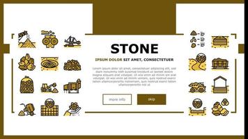 Crushed Stone Mining Landing Header Vector