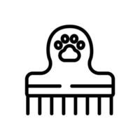 pet comb icon vector outline illustration