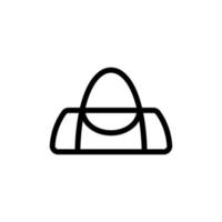 sports bag with handles icon vector outline illustration