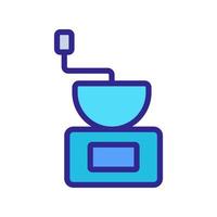 mechanical food processor with bowl icon vector outline illustration