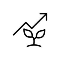 plants schedule up icon vector outline illustration